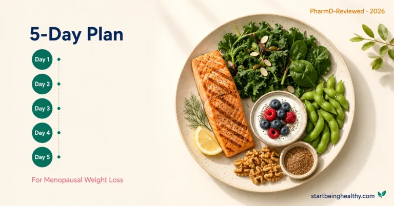 Menopause Diet 5-Day Plan: A Pharmacist’s Evidence-Based Guide to Weight Loss (2026)